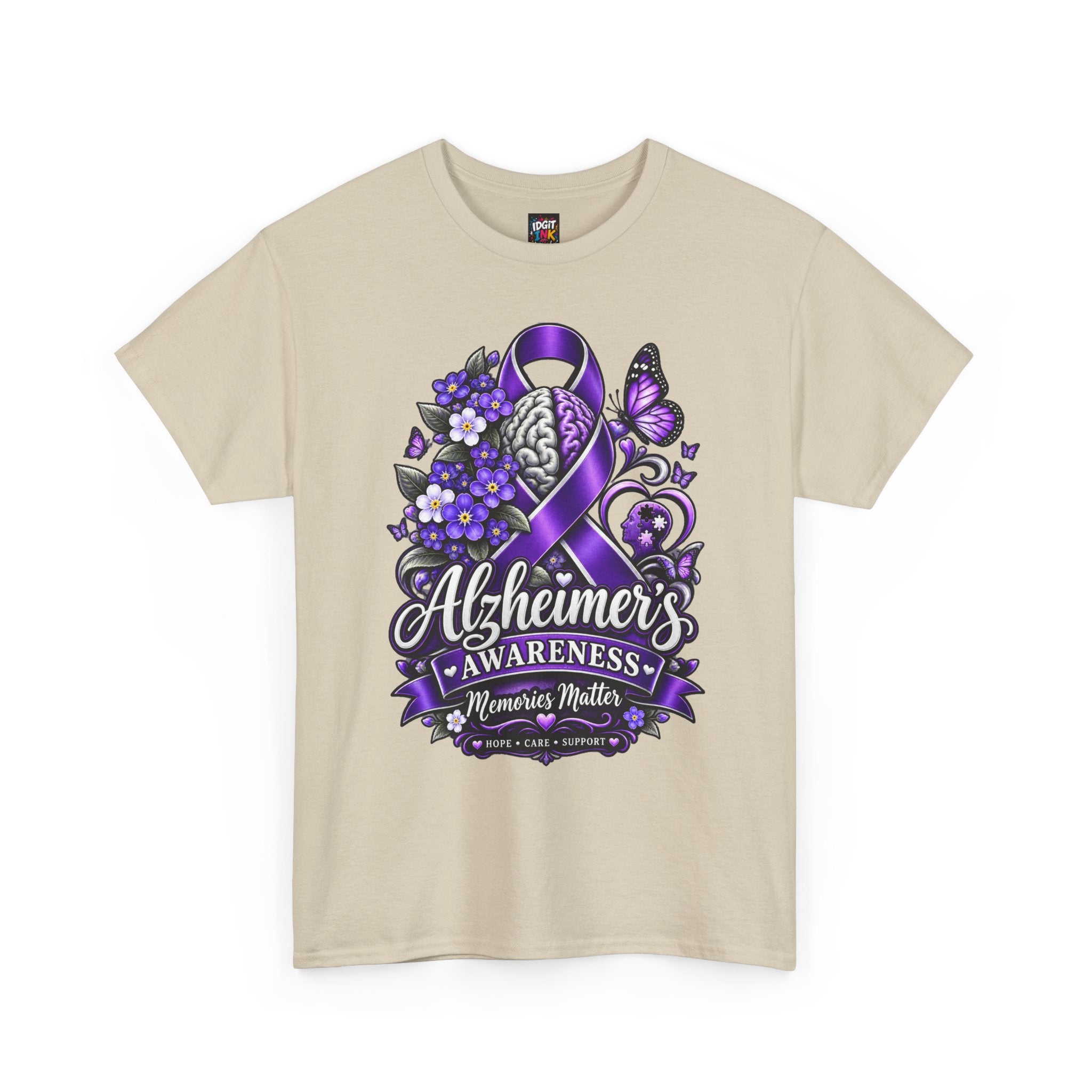 Alzheimer's Awareness Ribbon Purple Memories Matter Support Tee