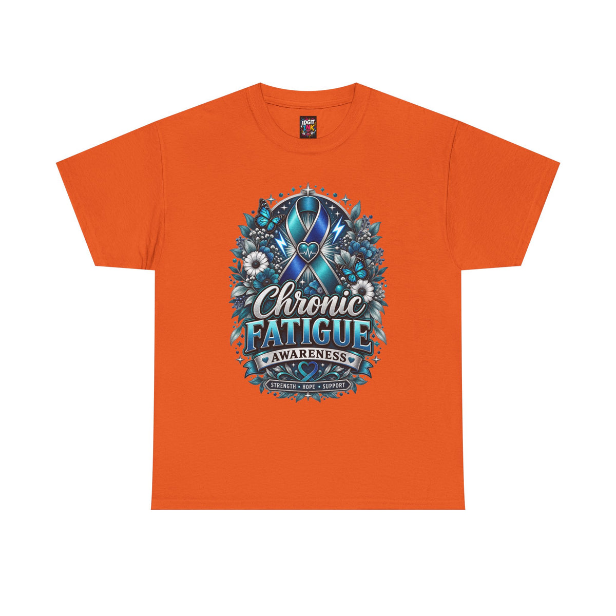 Chronic Fatigue Awareness Tee Blue Ribbon Support