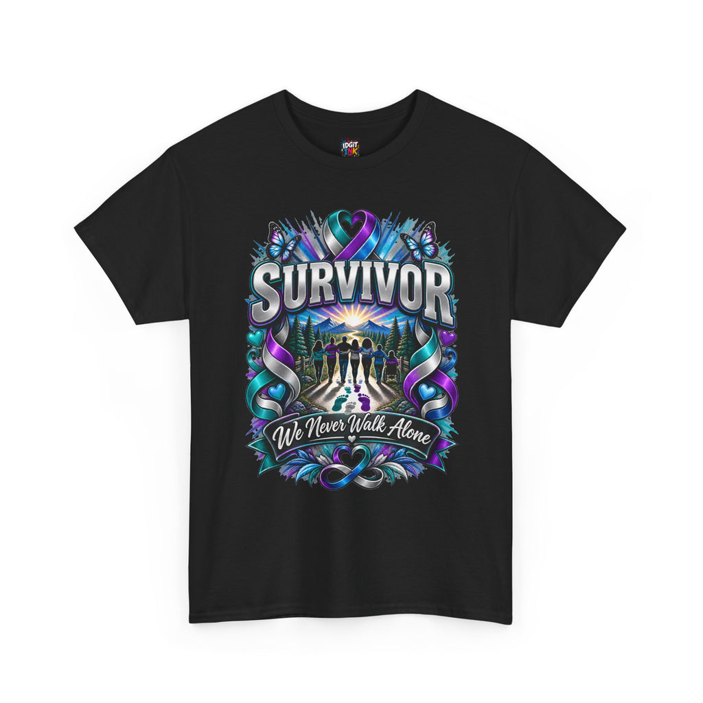 Survivor Support Tee "We Never Walk Alone"