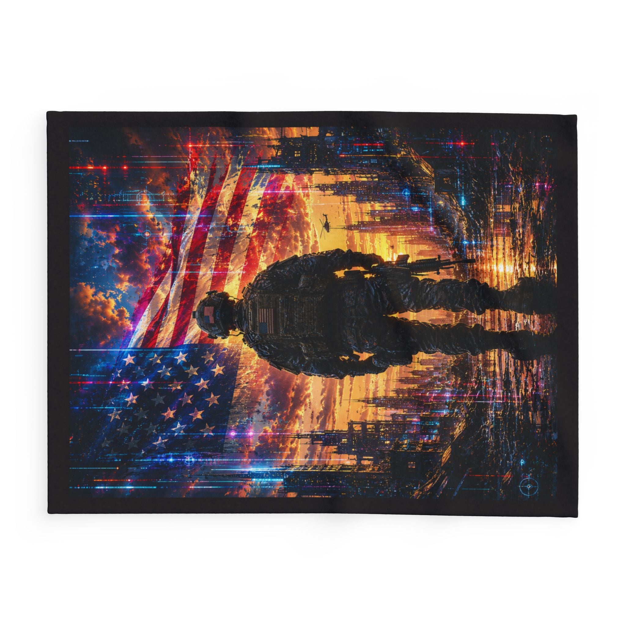 Veteran American Flag Fleece Blanket