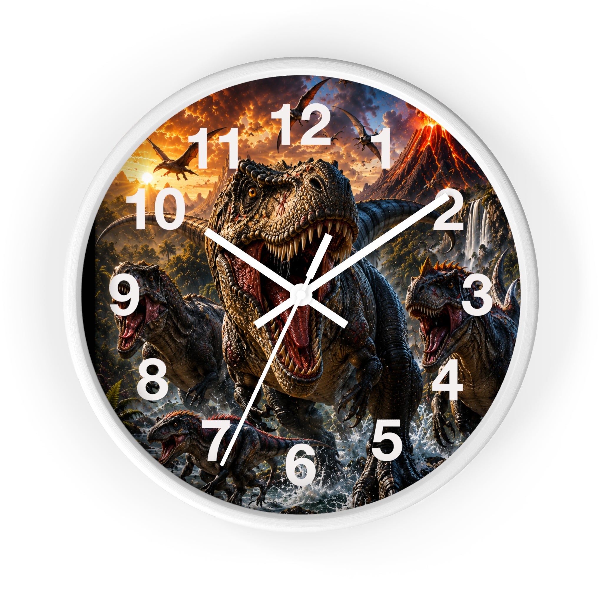 T-Rex Attack Wall Clock