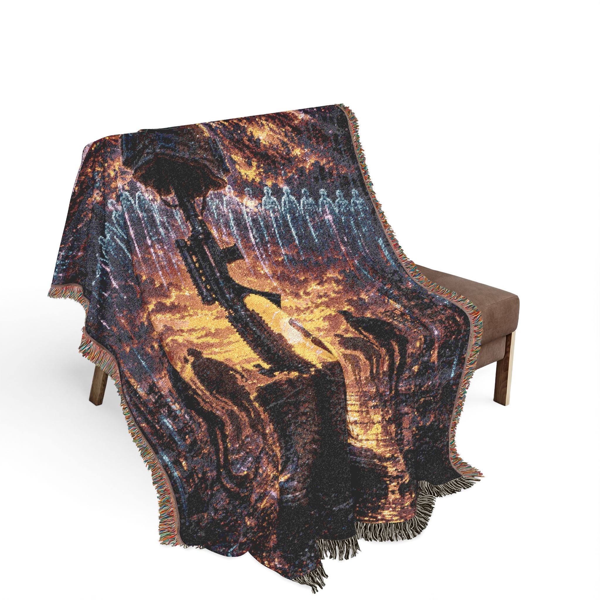 Soldier Battle Cross Woven Throw