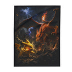 Fiery Dragon vs Lightning Mouse Arctic — Cozy Fleece Blanket product image 1 | Idgit Ink