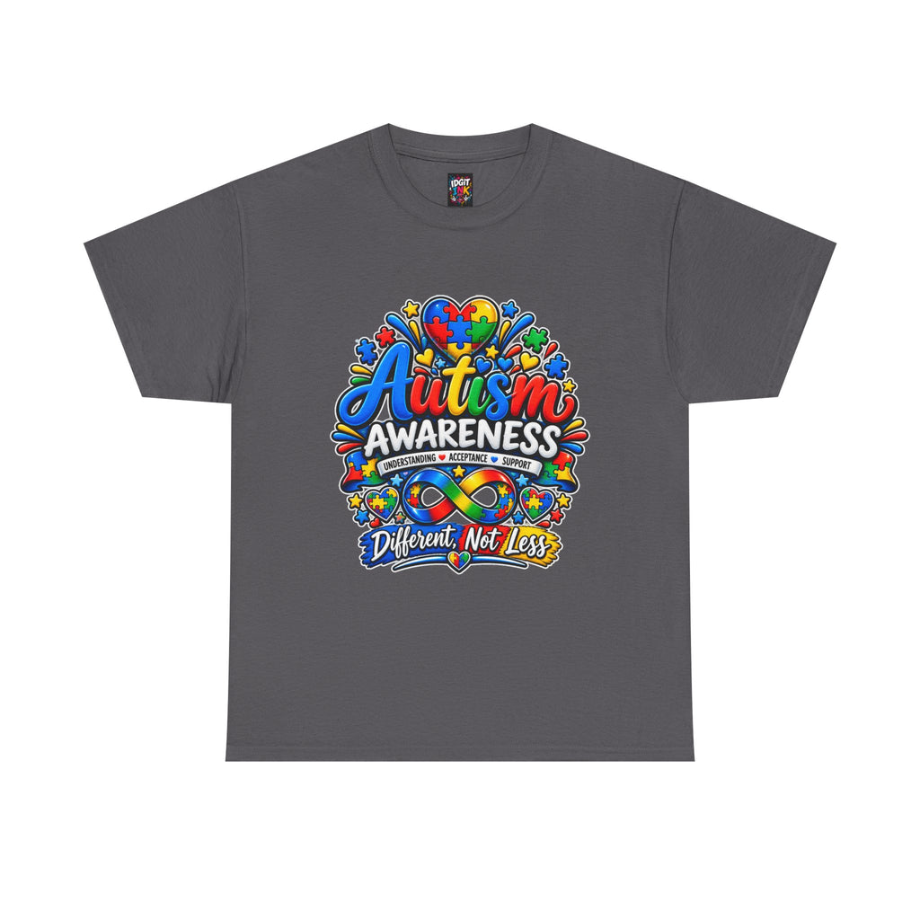 Autism Awareness T-Shirt – “Different, Not Less”