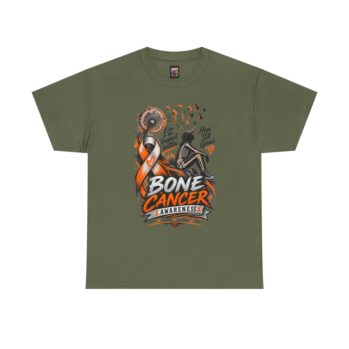 Bone Cancer Awareness Ribbon T-Shirt — Support Survivors & Hope
