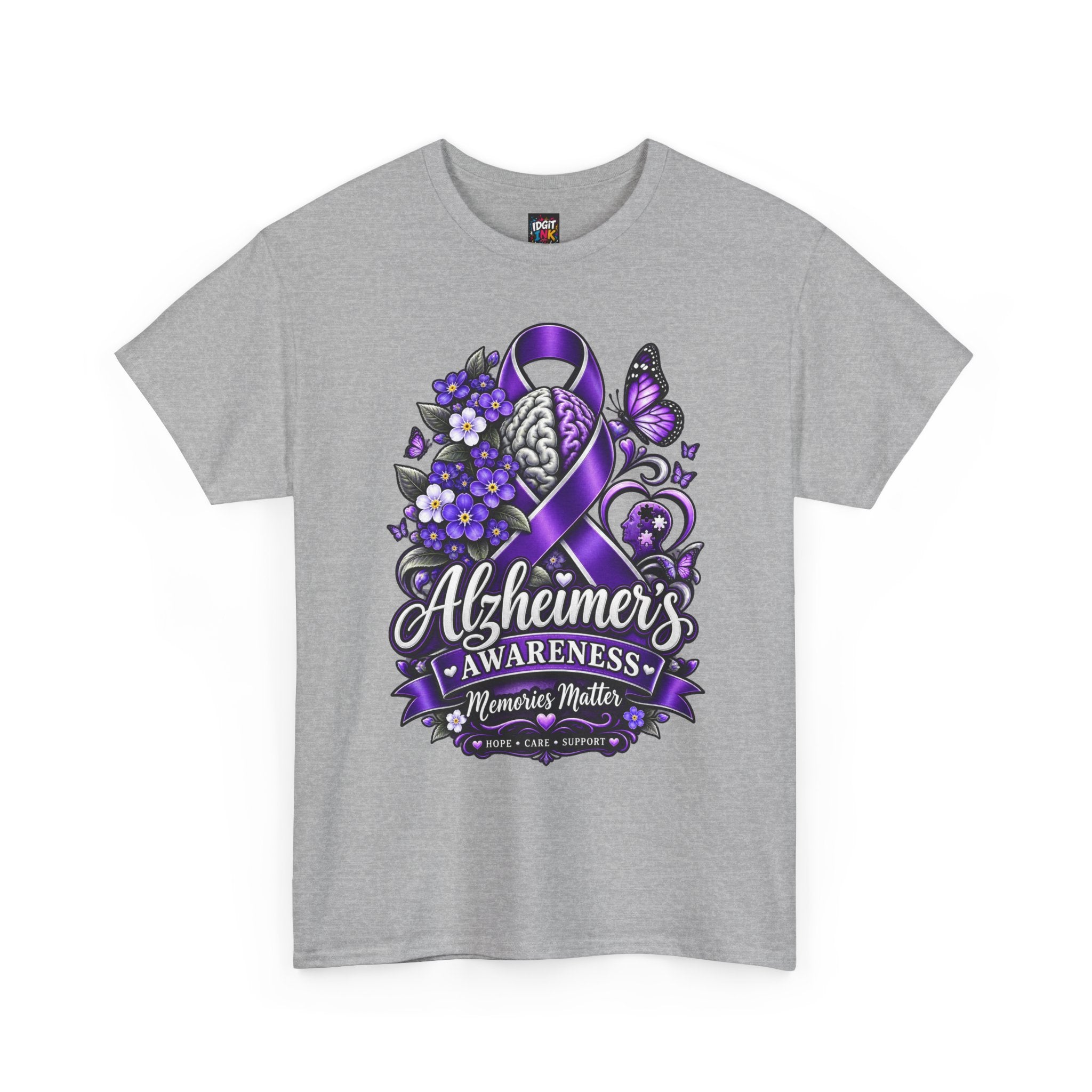 Alzheimer's Awareness Ribbon Purple Memories Matter Support Tee