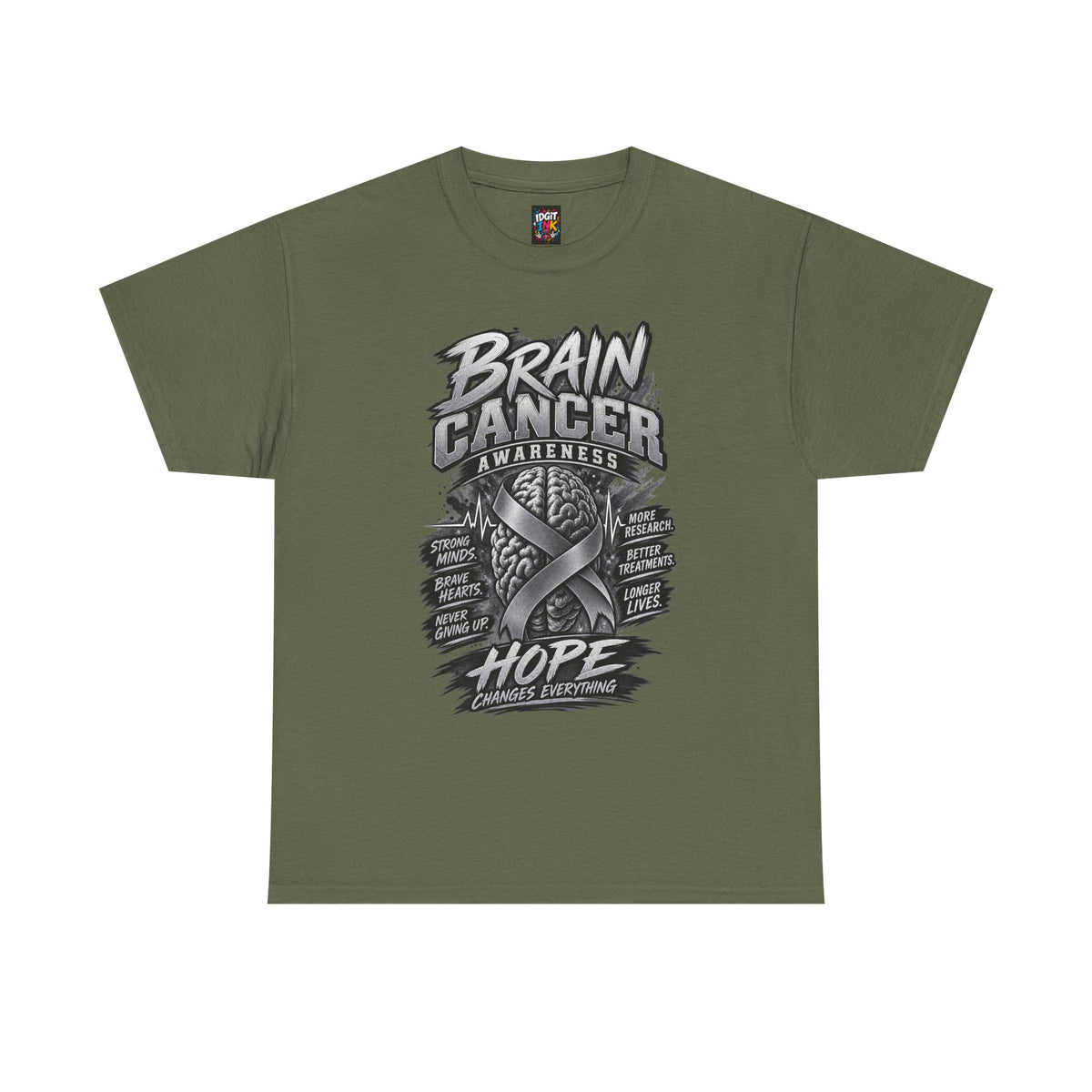 Brain Cancer Awareness T-Shirt – Hope Ribbon Graphic Tee