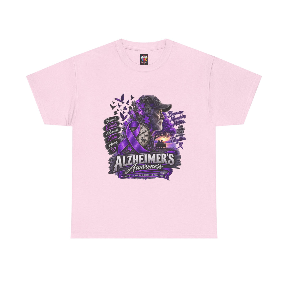 Alzheimer’s Awareness Purple Ribbon T-Shirt