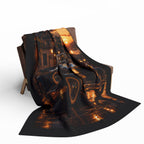 Vintage Car Sunset Fleece Blanket — Cozy Fleece Blanket