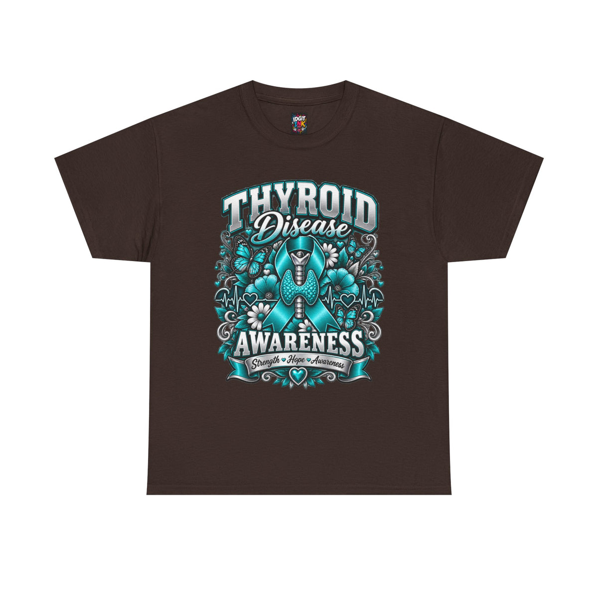 Thyroid Disease  Teal Ribbon Support T-Shirt