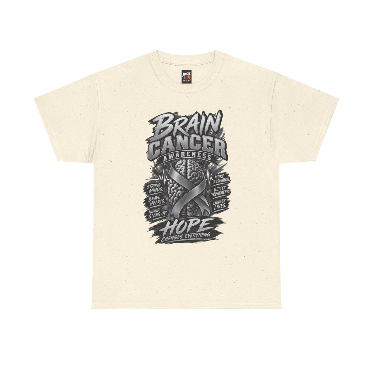 Brain Cancer Awareness T-Shirt – Hope Ribbon Graphic Tee