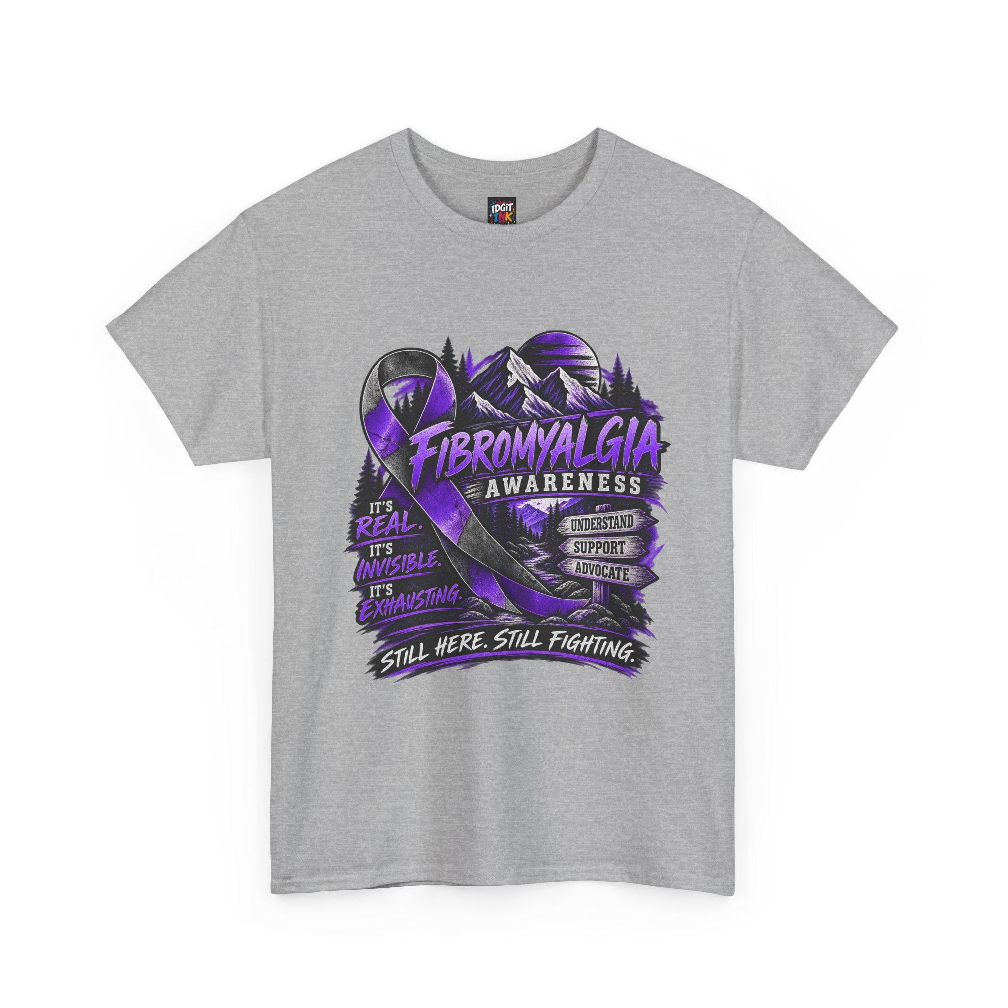 Fibromyalgia Awareness T-Shirt - Still Here Still Fighting