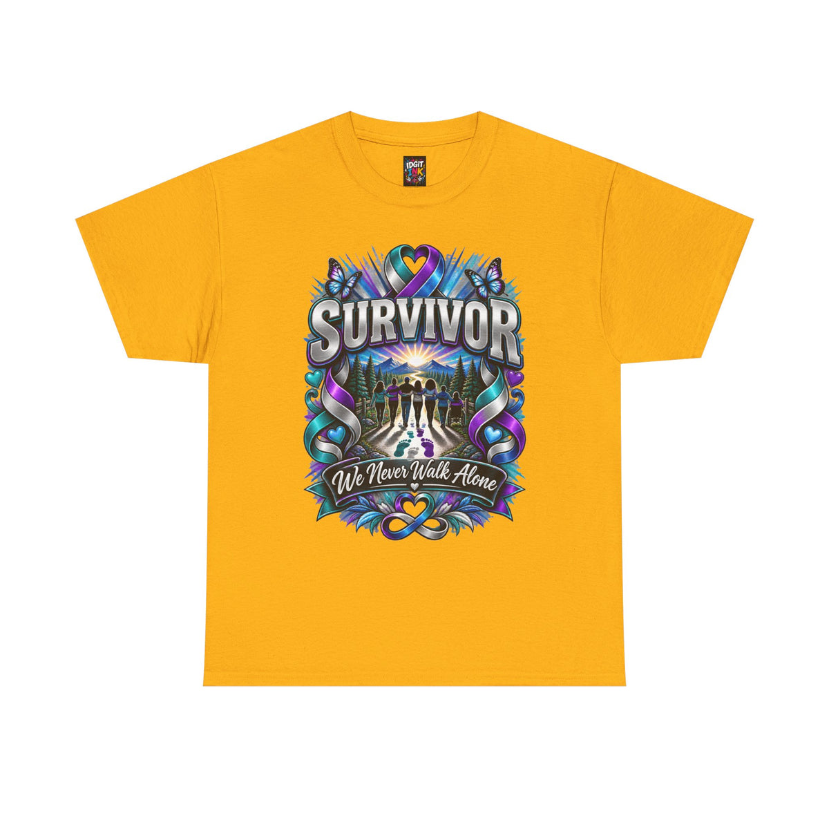 Survivor Support Tee "We Never Walk Alone"