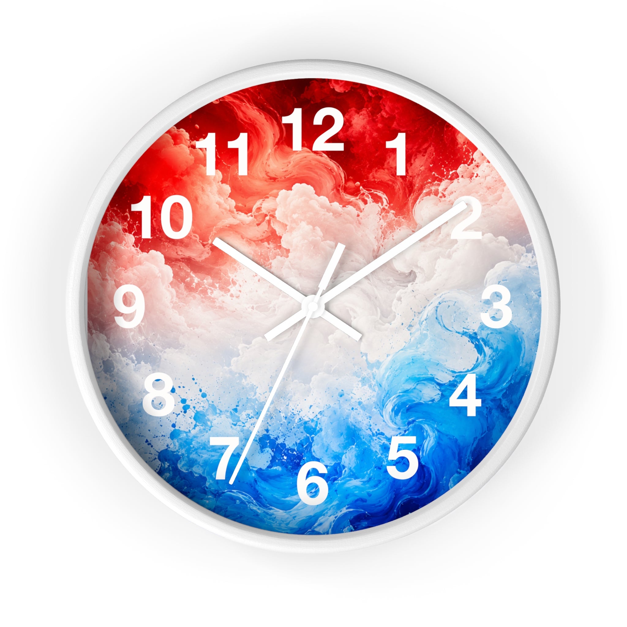 Red and Blue Wall Clock
