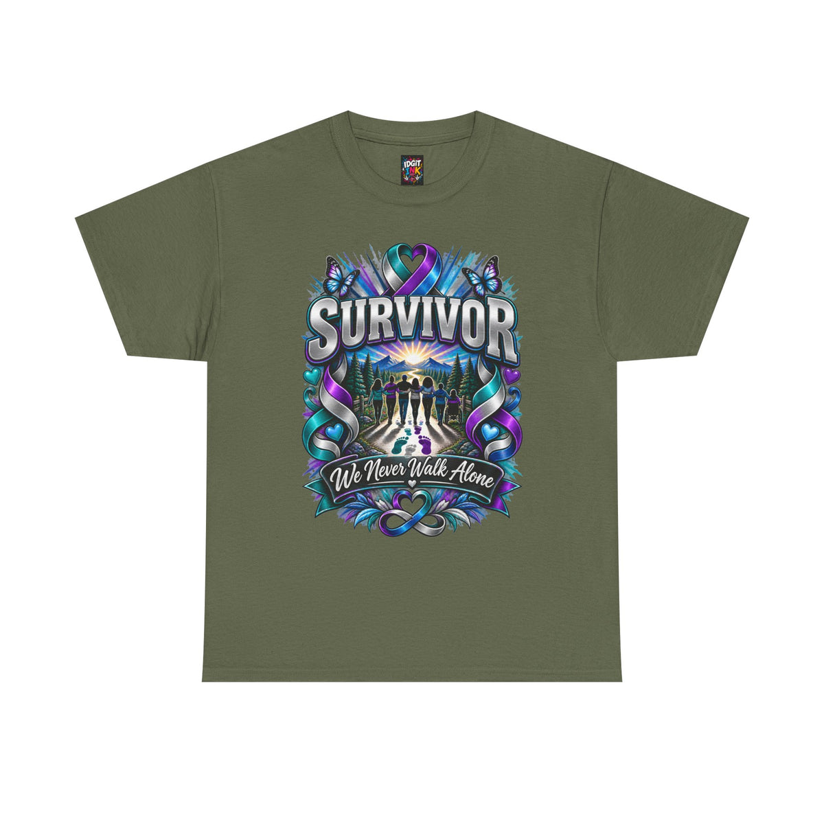 Survivor Support Tee "We Never Walk Alone"
