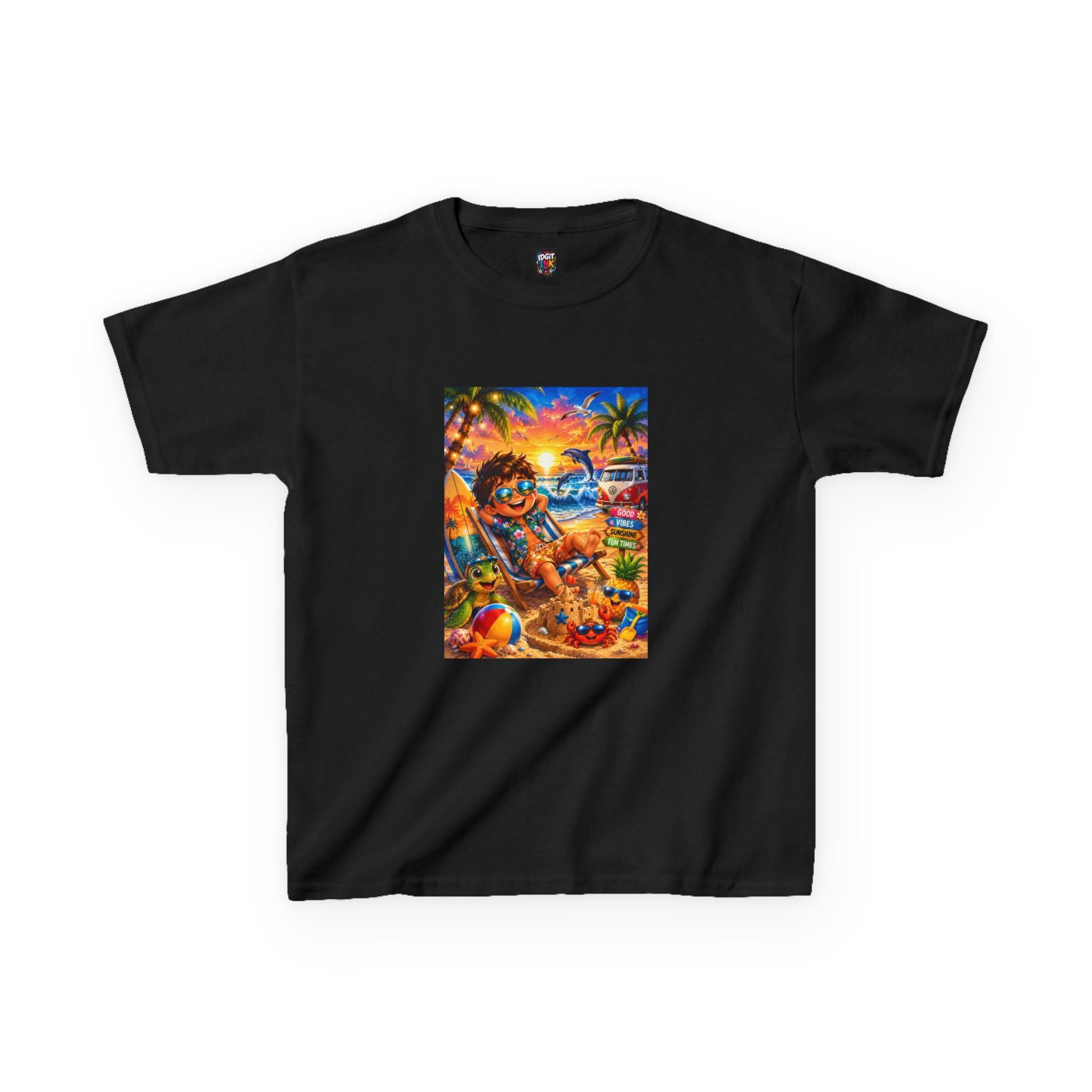 Kids Beach Sunset T-Shirt