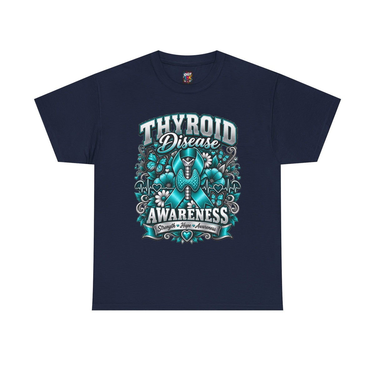 Thyroid Disease  Teal Ribbon Support T-Shirt