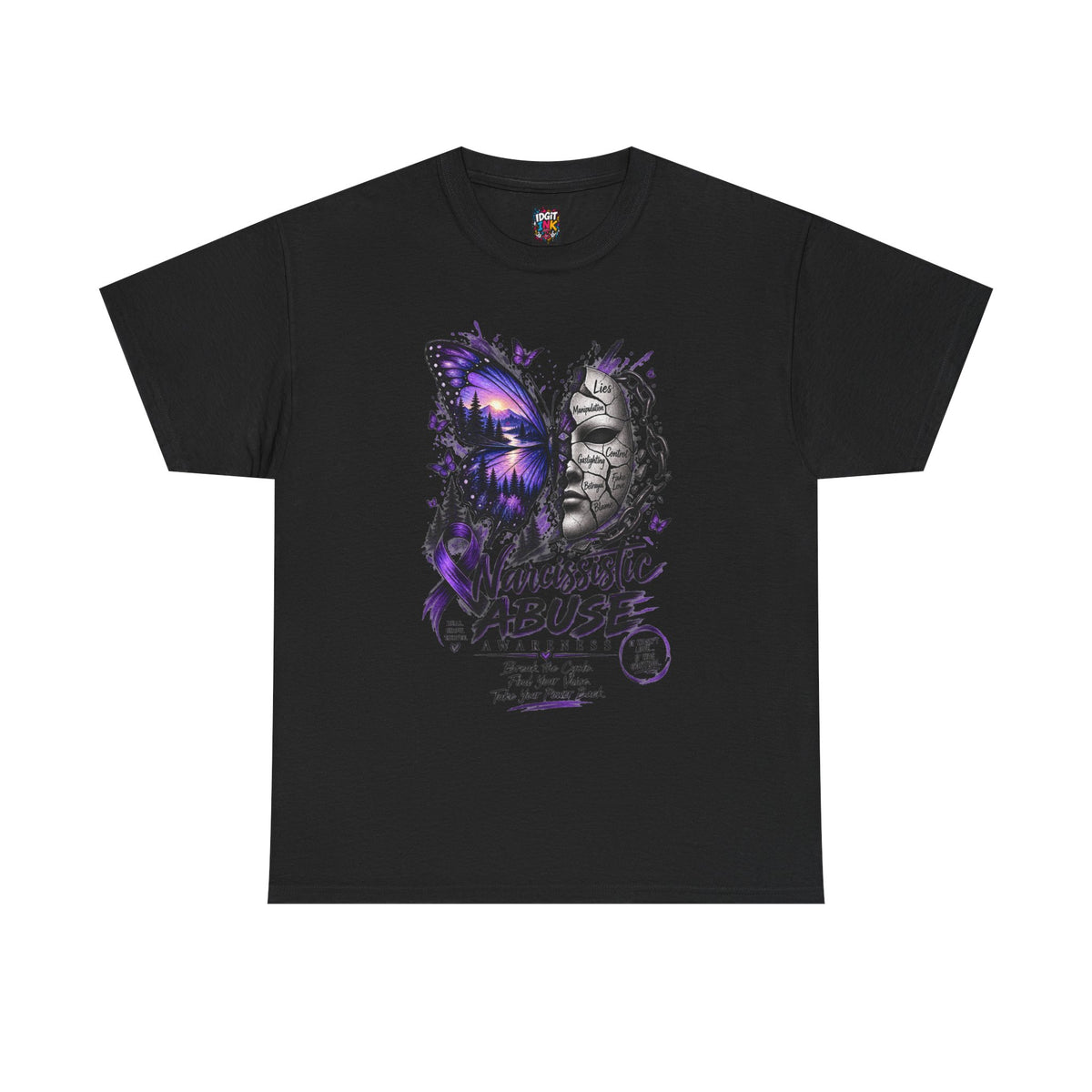 Narcissistic Abuse Awareness Purple Butterfly Support T-Shirt