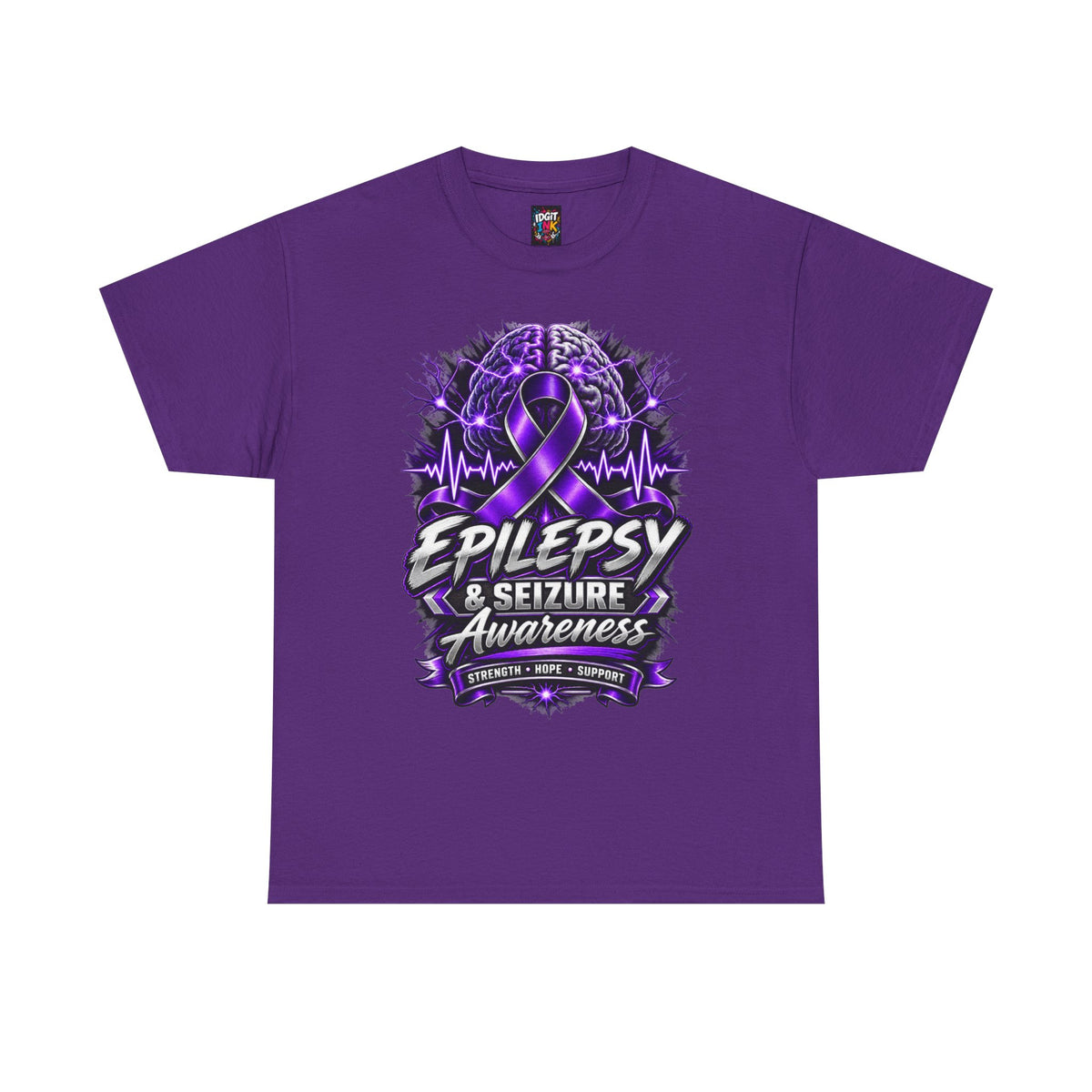 Epilepsy & Seizure Awareness  Purple Ribbon Support Tee