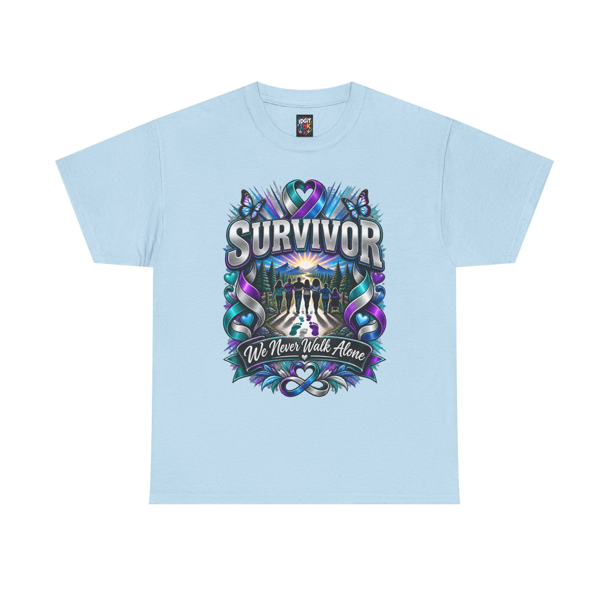Survivor Support Tee "We Never Walk Alone"
