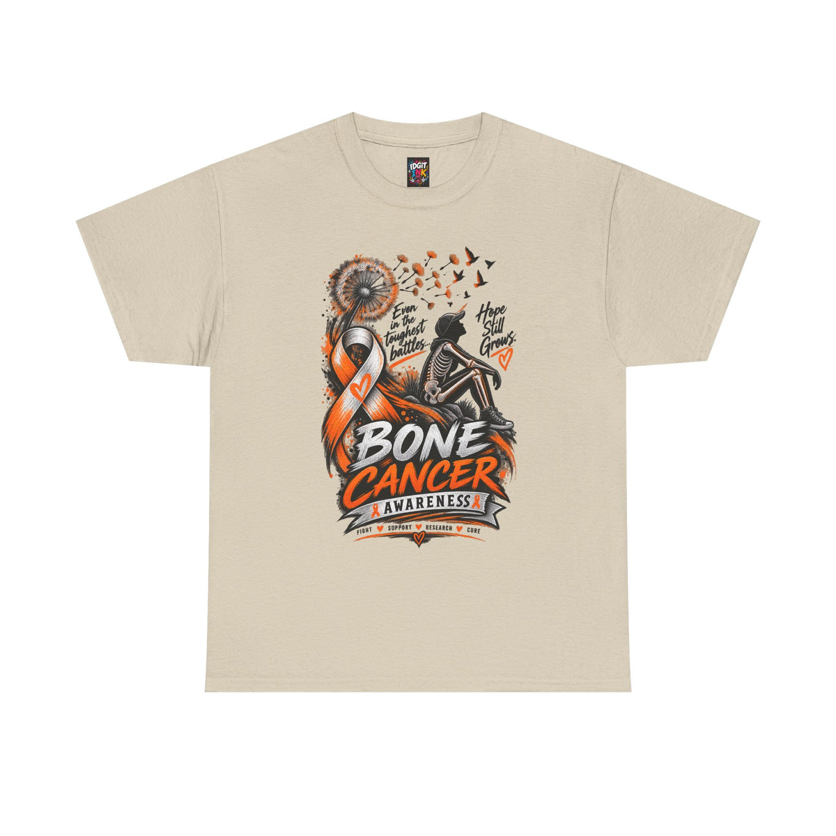 Bone Cancer Awareness Ribbon T-Shirt — Support Survivors & Hope