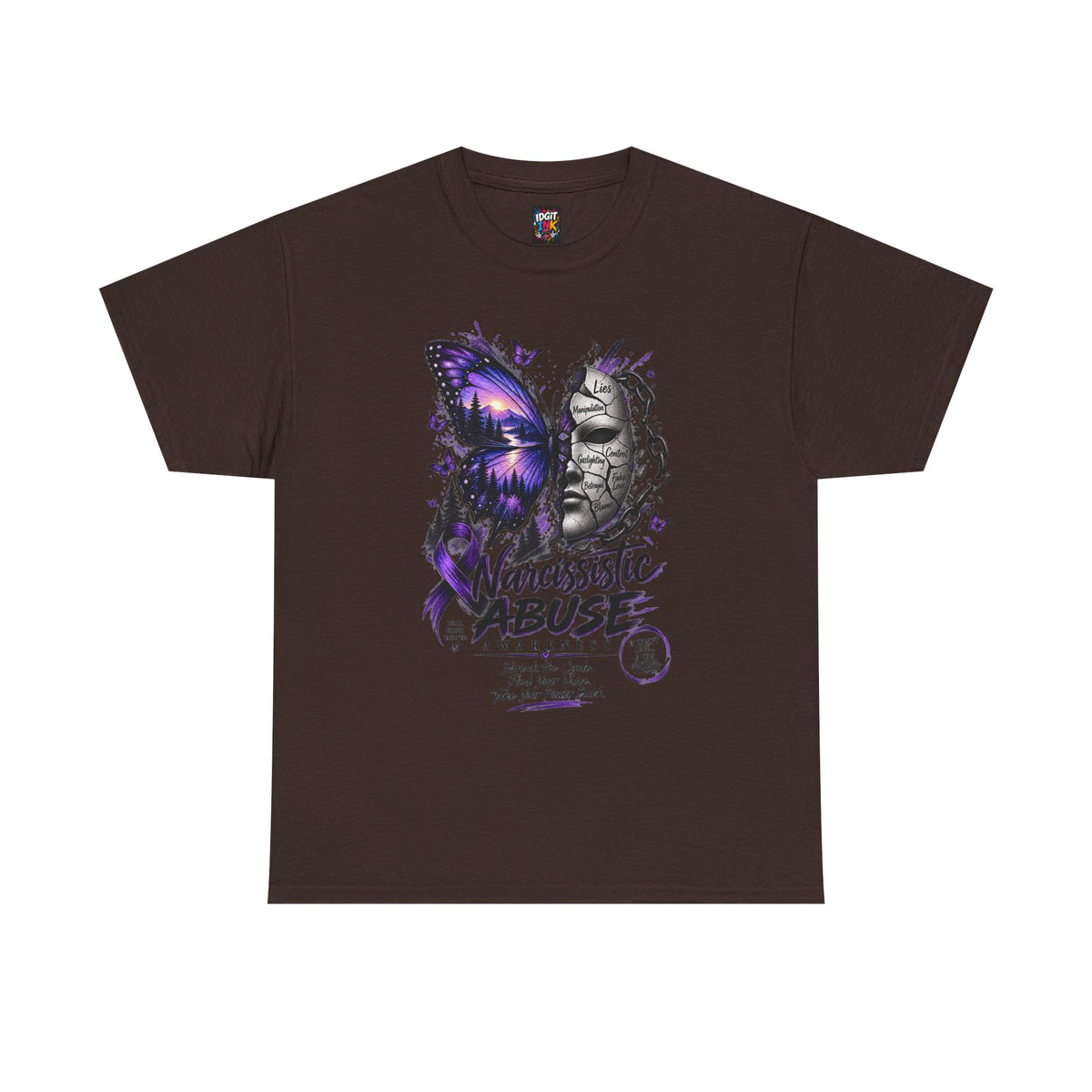 Narcissistic Abuse Awareness Purple Butterfly Support T-Shirt