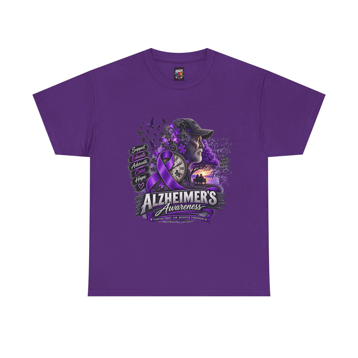 Alzheimer’s Awareness Purple Ribbon T-Shirt