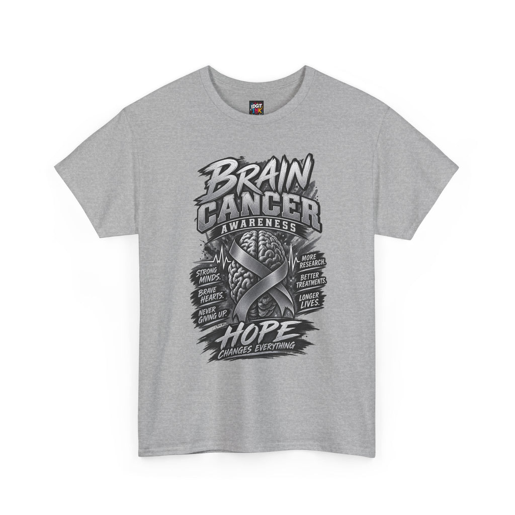 Brain Cancer Awareness T-Shirt – Hope Ribbon Graphic Tee