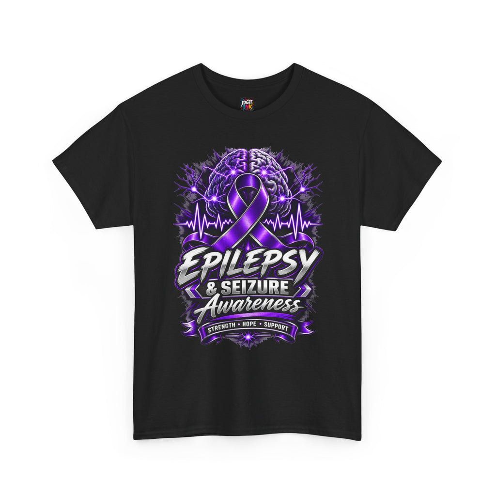 Epilepsy & Seizure Awareness  Purple Ribbon Support Tee