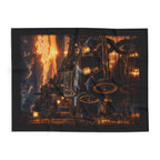 Vintage Car Sunset Fleece Blanket — Cozy Fleece Blanket
