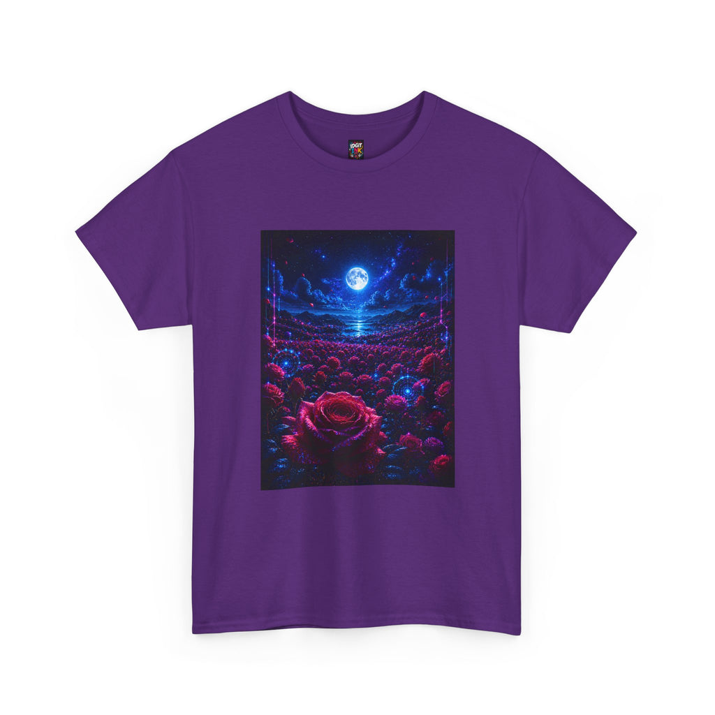 Moonlit Rose Field