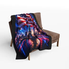 Patriotic Statue of Liberty — Cozy Fleece Blanket