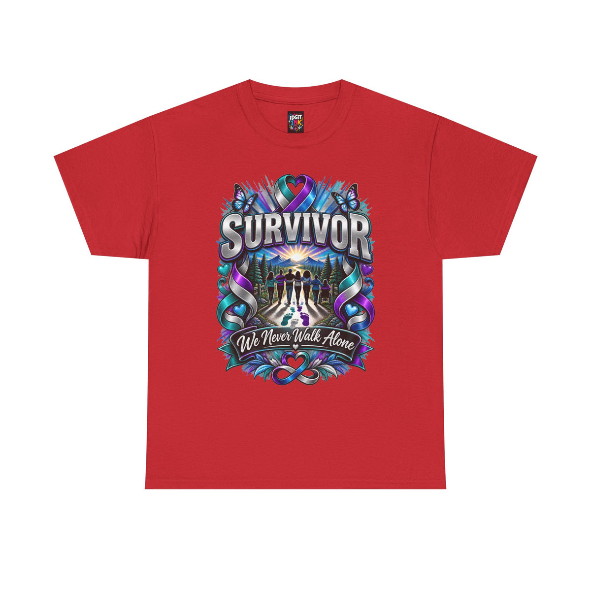 Survivor Support Tee "We Never Walk Alone"