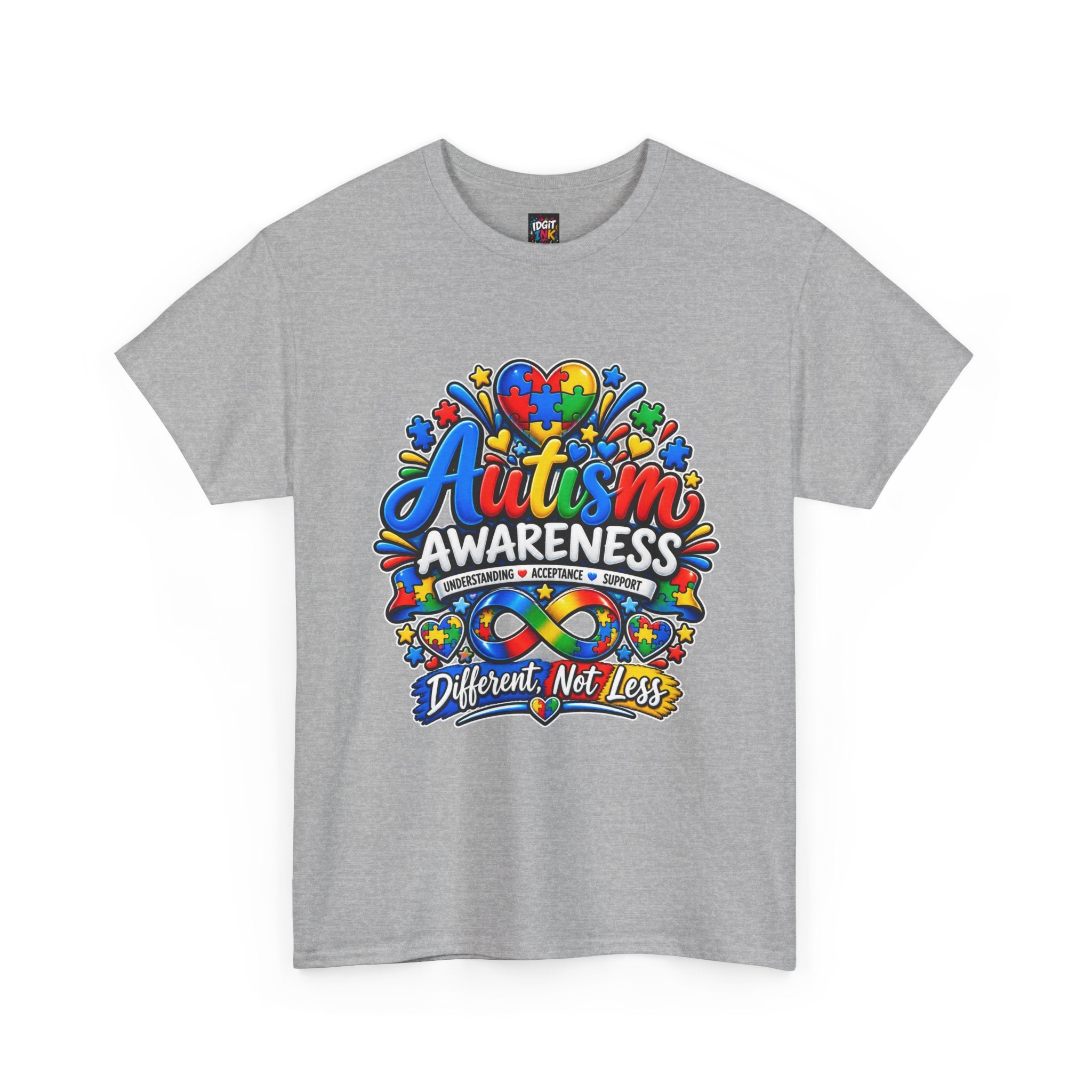 Autism Awareness T-Shirt – “Different, Not Less”