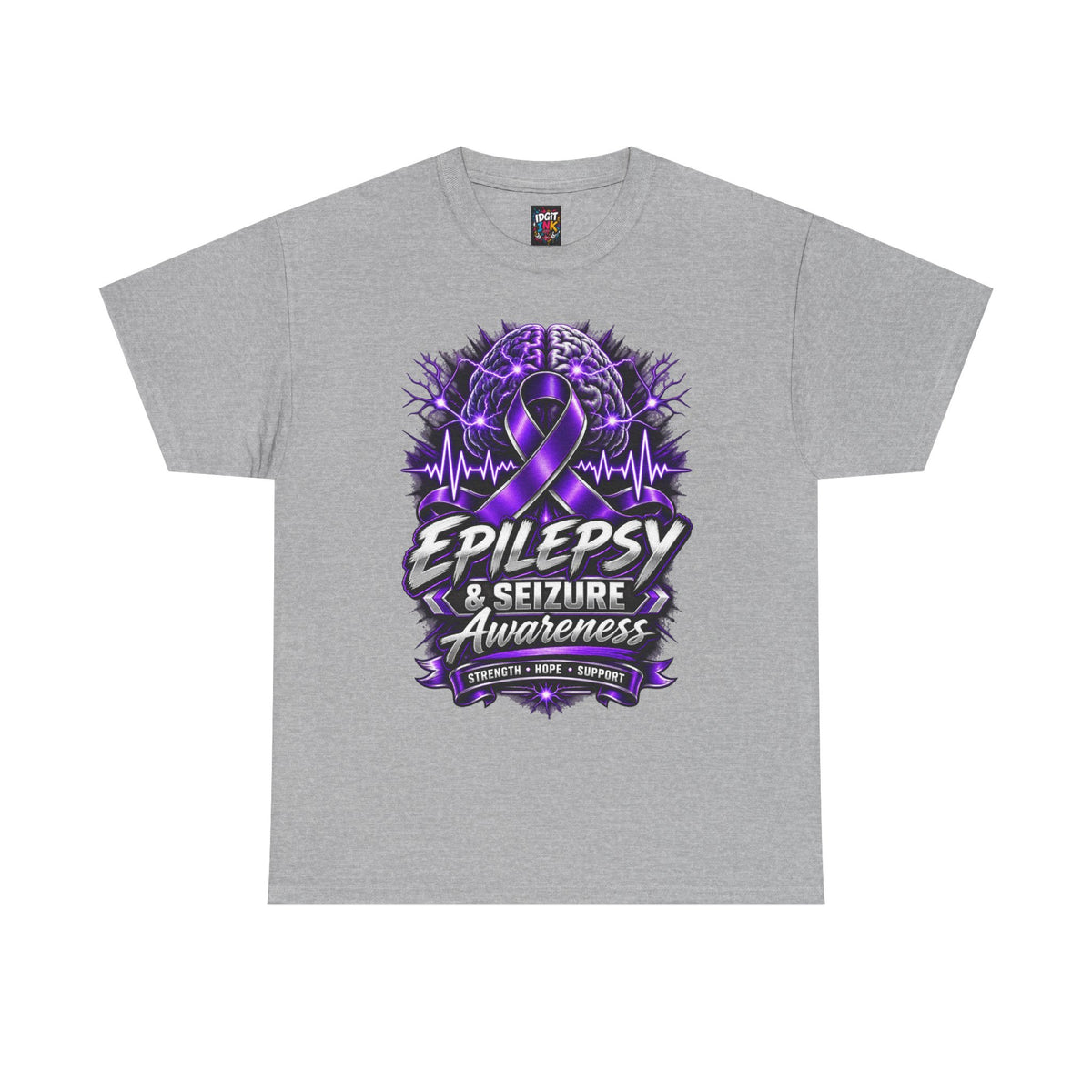 Epilepsy & Seizure Awareness  Purple Ribbon Support Tee