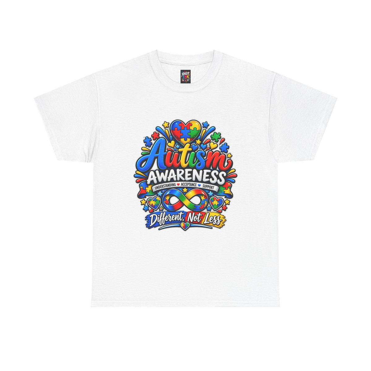 Autism Awareness T-Shirt – “Different, Not Less”