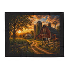 Sunset Farm — Cozy Fleece Blanket