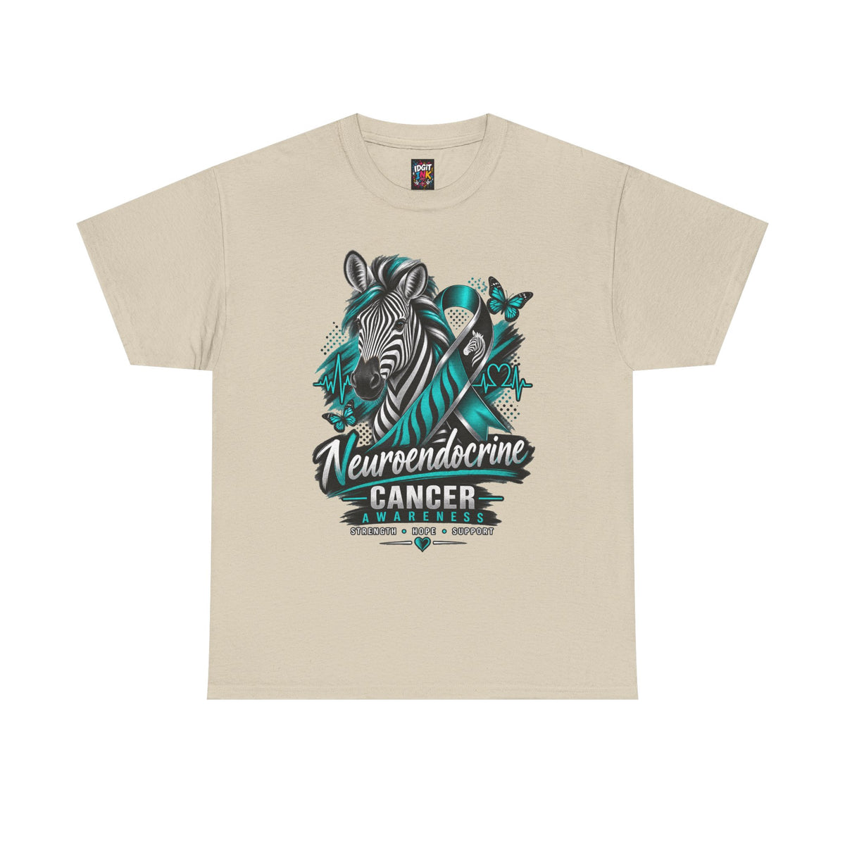 Neuroendocrine Cancer Awareness Zebra Ribbon T-Shirt