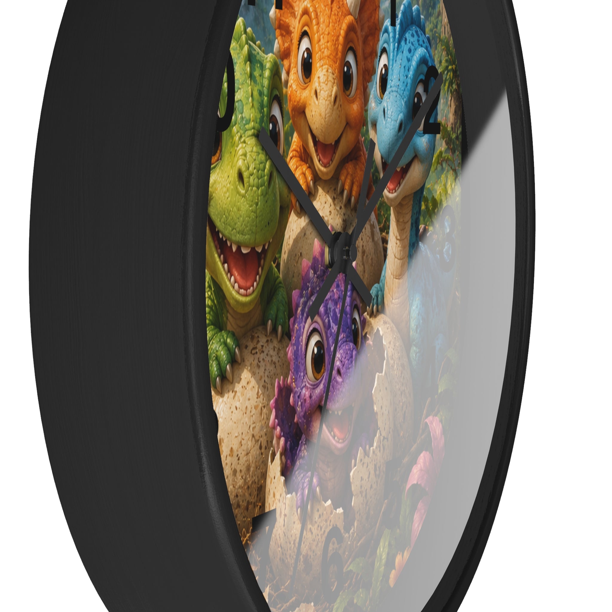 Cute Baby Dinosaurs Wall Clock