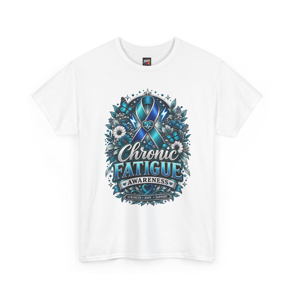 Chronic Fatigue Awareness Tee Blue Ribbon Support