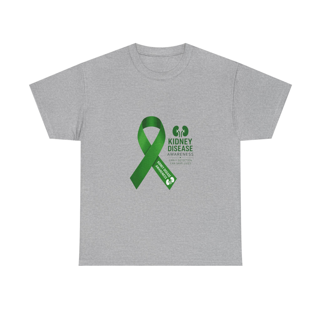 Kidney Disease Awareness Green Ribbon — Unisex Graphic T-Shirt