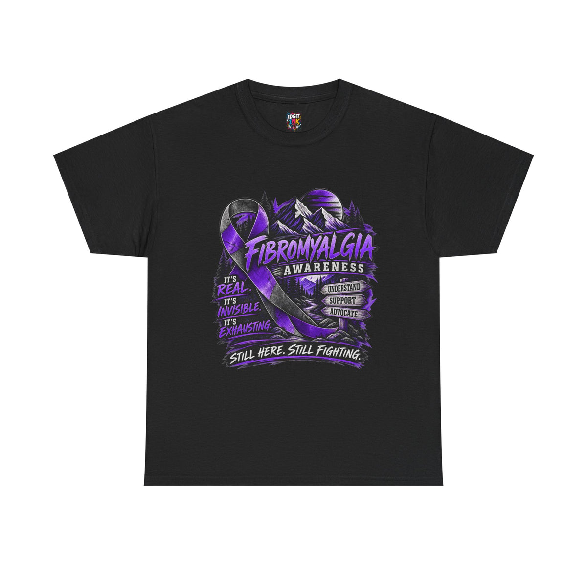 Fibromyalgia Awareness T-Shirt - Still Here Still Fighting