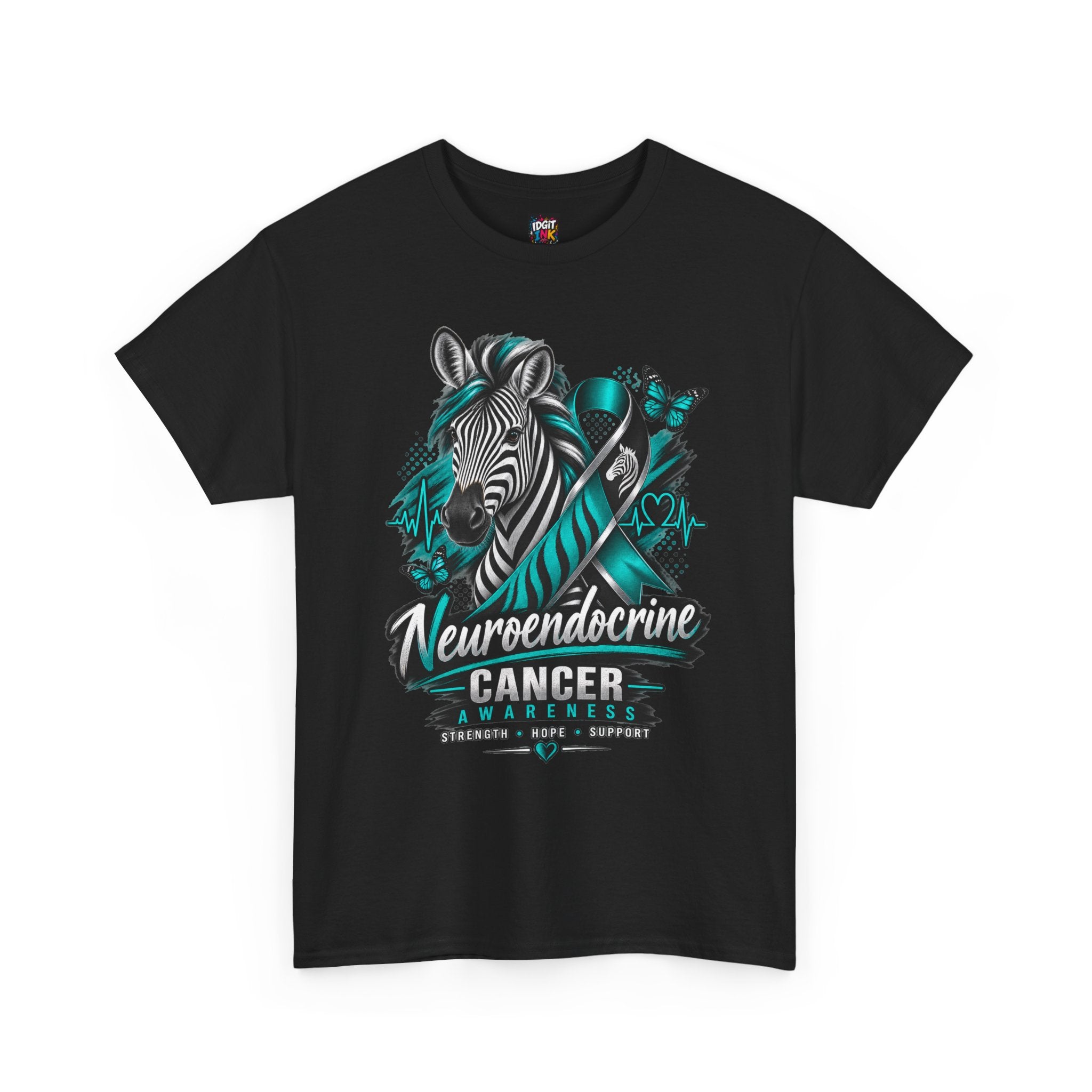 Neuroendocrine Cancer Awareness Zebra Ribbon T-Shirt