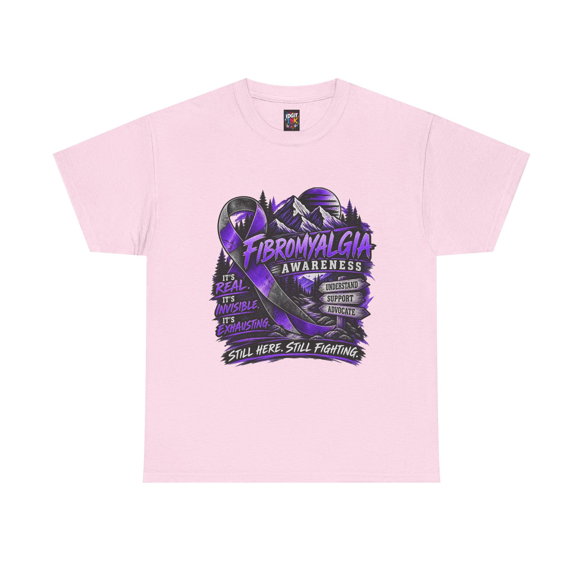 Fibromyalgia Awareness T-Shirt - Still Here Still Fighting