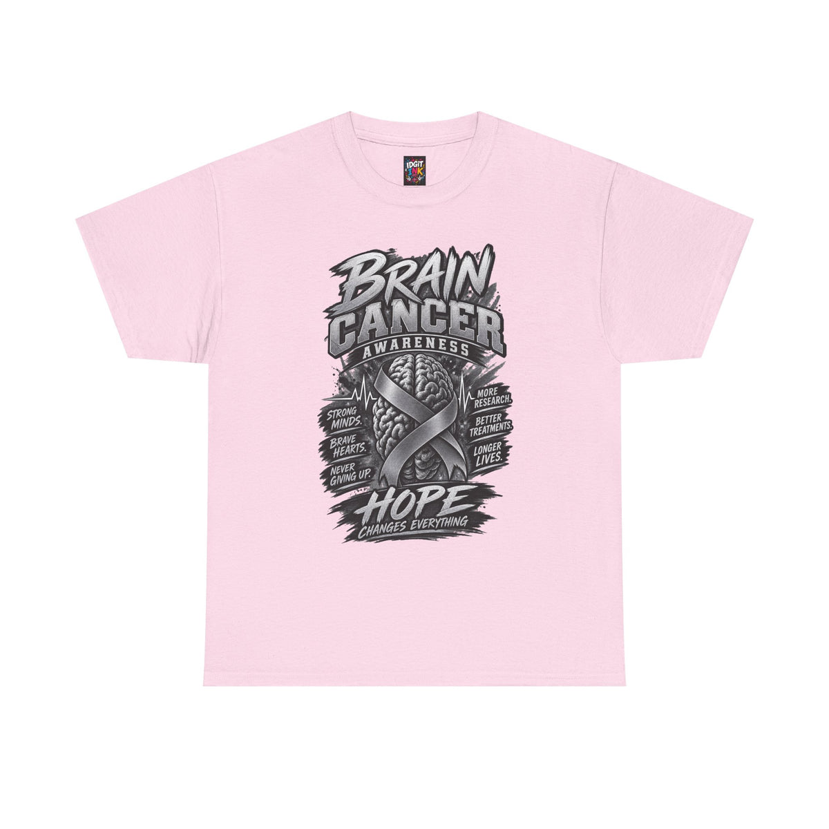 Brain Cancer Awareness T-Shirt – Hope Ribbon Graphic Tee