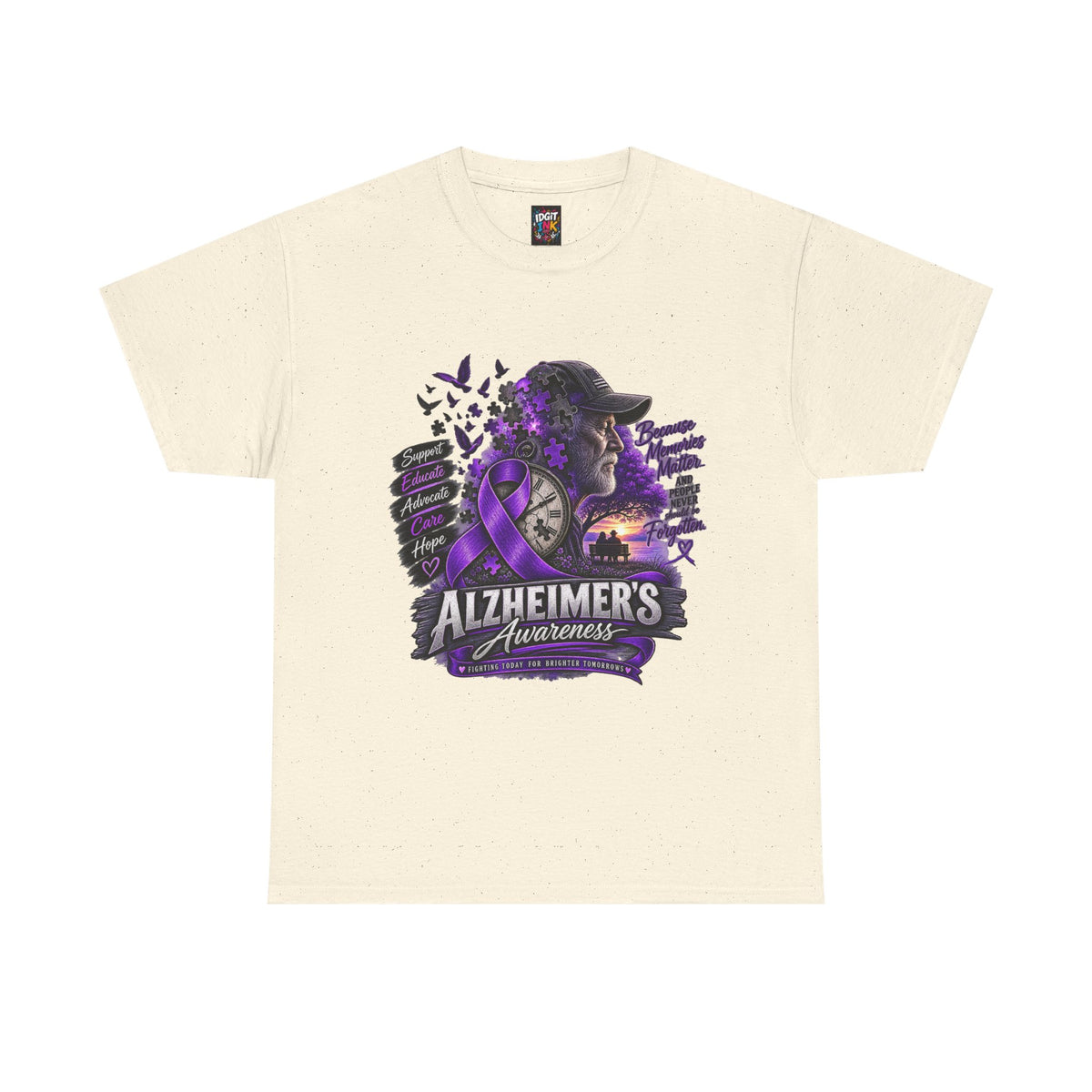 Alzheimer’s Awareness Purple Ribbon T-Shirt
