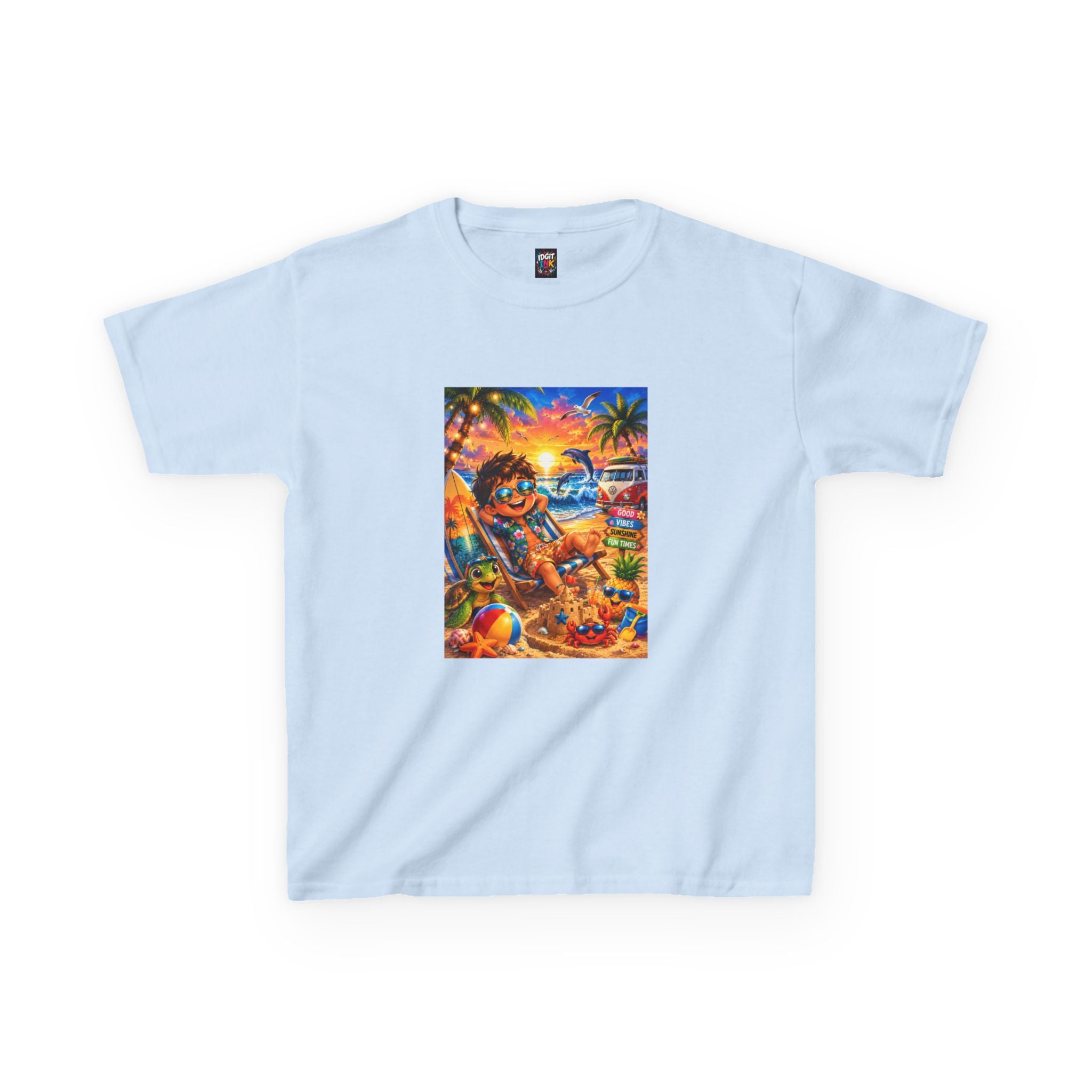 Kids Beach Sunset T-Shirt