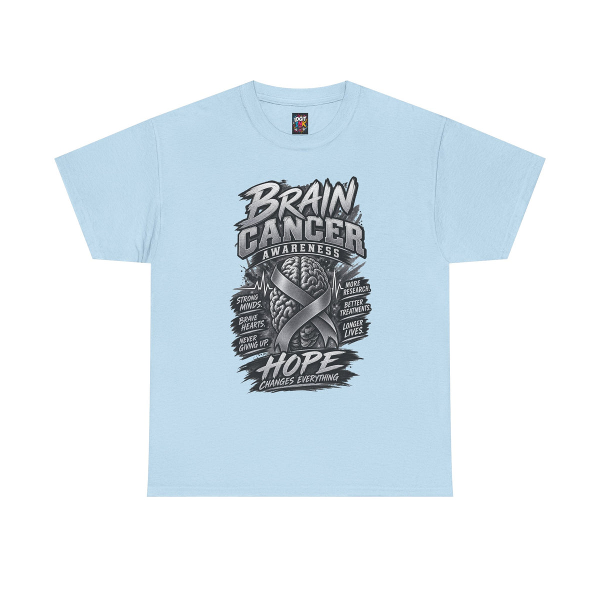 Brain Cancer Awareness T-Shirt – Hope Ribbon Graphic Tee