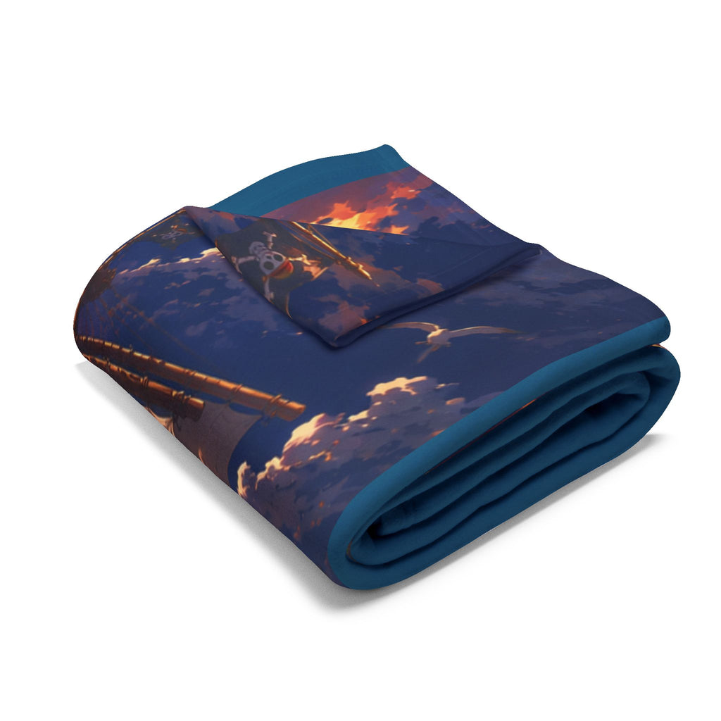 One piece Sunny Ship Anime Pirate Crew Fleece Throw