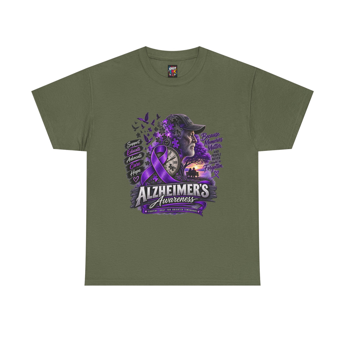 Alzheimer’s Awareness Purple Ribbon T-Shirt
